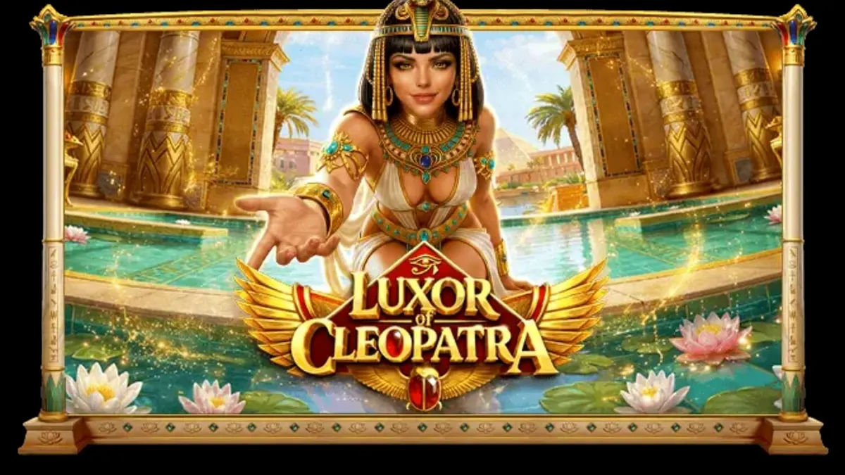 Tampilan visual slot Luxor of Cleopatra dengan tema Mesir Kuno